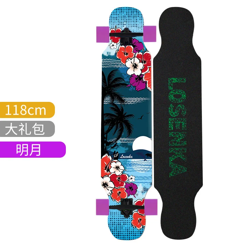 118cm 04 17% OFF ArdeaⅠ 118 см/46in Лонгборд Танцы Кленовый Скейтборд 7in Алюминиевая тележка 70*51 мм колеса длинная доска - Цвет: 118cm 04
