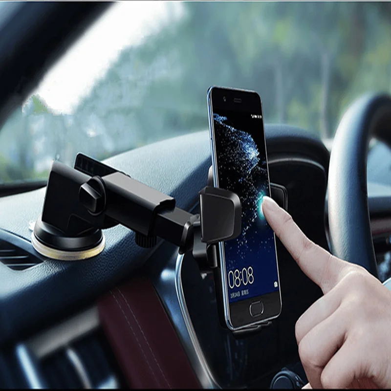 Держатель телефона автомобиля Поддержка Смартфон voiture телескопическая складывая телефона на присоске держатель Porte телефон voiture поддержка