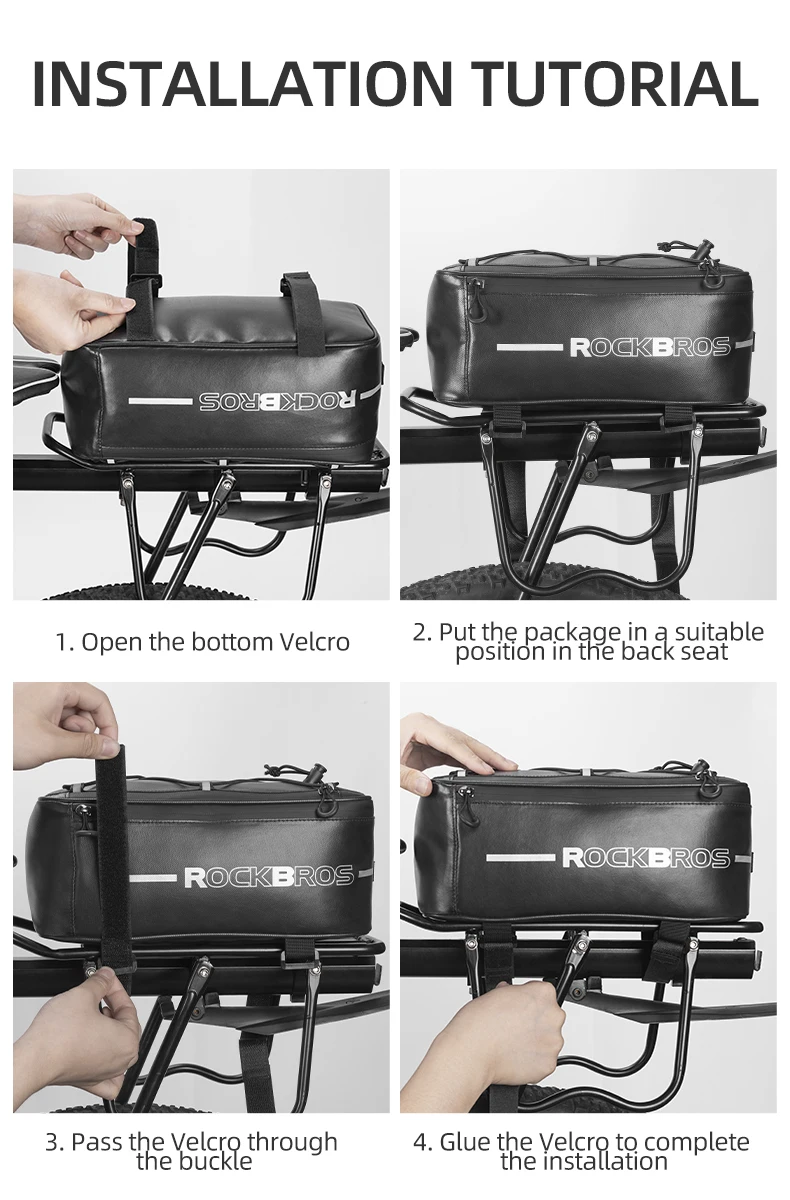 Bicycle Rear Seat Bag Bicycle Rear Bags Waterproof Cycling Travel Trunk Bag Seat