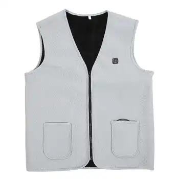 

Electric Heating Vest USB Electrical Heated Sleevless Jacket Hunting Waistcoat Hiking Vest Warm Clothes Coat for Winter