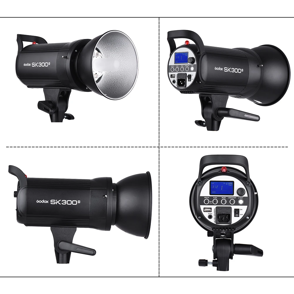 Godox SK300II профессиональная 300Ws студийная вспышка стробоскоп встроенный Godox 2,4G Беспроводная X СИСТЕМА GN58 5600K w/150 W моделирующая лампа