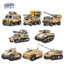 XINGBAO 13005 LegoEDS Military Army Series 8 IN 1 The Mirage Tank Model Building Kit Blocks Armored Vehicles KIDS DIY TOYS Gifts kitty hawk kh80112 1 48 mirage f 1b plastic model kit