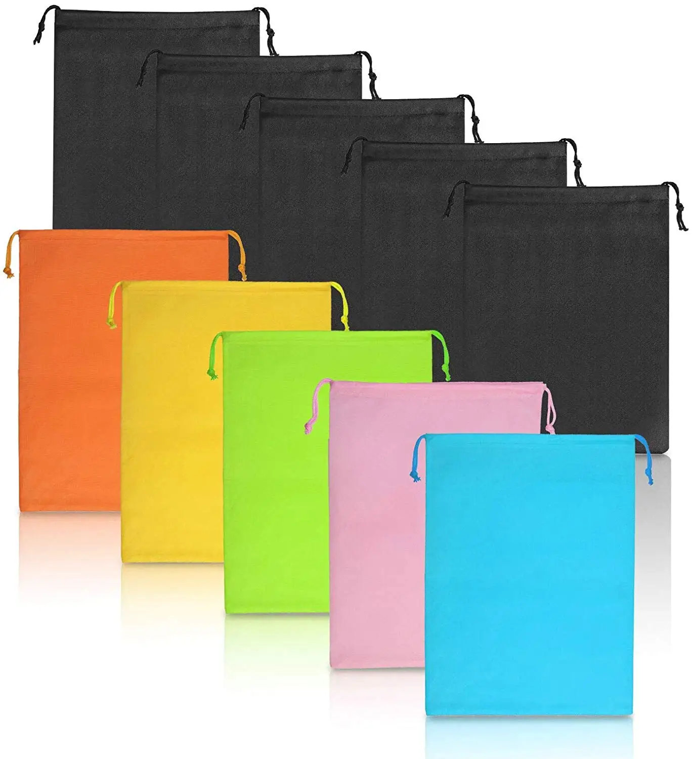 

10 Pcs Shoe Bags Portable Travel Shoe Organizer Non-woven Drawstring Storage Pouch Dustproof Bag for Shoes,Boots,High Heel