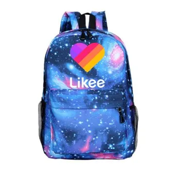 

Russia Type LIKEE Backpack "LIKEE 1 (Like Video)" Laptop Travel Backpack Men Zipper Casual Bookbag School Bags for Teenage Girls