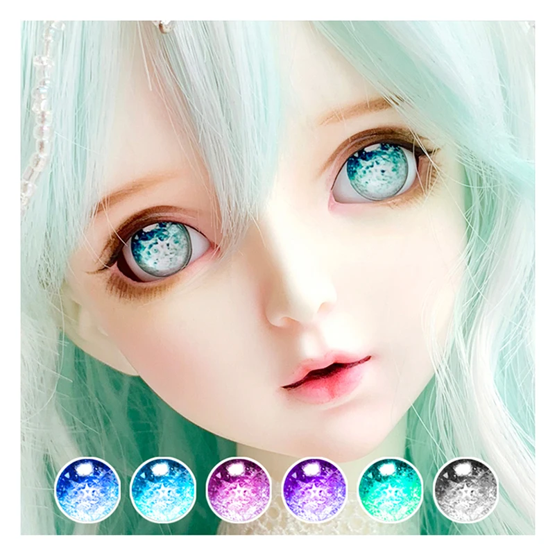 Мультяшные глаза с эффектом Авроры для шарнирных кукол 1/8 1/6 1/4 1/3 BJD SD DD|Куклы| |