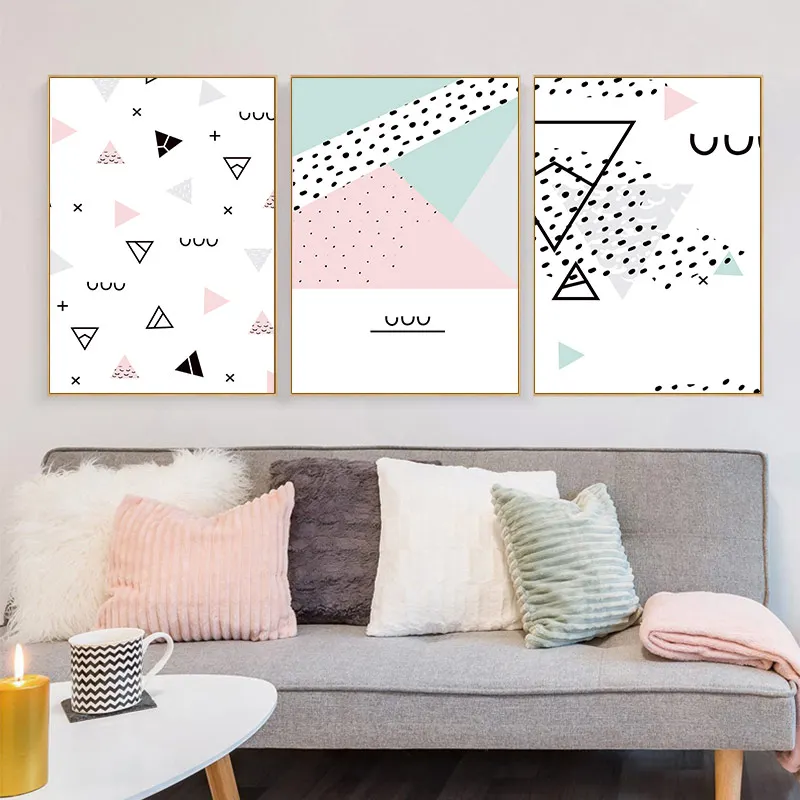 

Baby Cute Poster Abstract Canvas Painting Geometric Line Wall Art Pictures Nursery Prints Posters For Kids Room Home Decoration