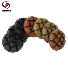 7 pçs/set 3 Polegada diamante almofada de polimento 80mm seco/molhado piso concreto almofadas polimento terrazzo cerâmica restauração moagem disco