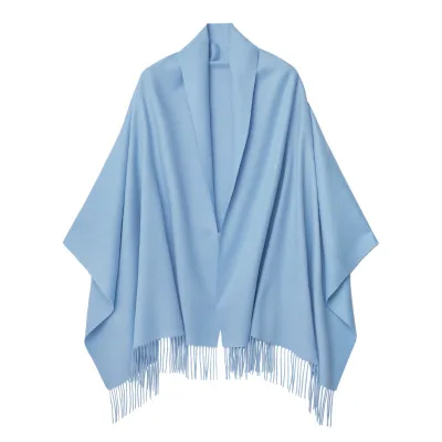 LIght blue Натуральный чистый 100 кашемировый шарф, женская зимняя шаль, теплый мягкий шарф, шерстяной Женский плотный шарф из пашмины, накидка, палантин - Цвет: LIght blue