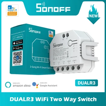 SONOFF DUAL R3 2 Gang Dual Relay Module DIY MINI Smart Switch Power Metering Smart Home Control via eWeLink Alexa Google Home 1