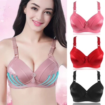 

Bra Full Cup Push Up Bra Soft Cotton Underwear without Underwire Non Wired IK88