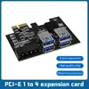 PCI-E To PCIe Adapter PCI-Express 1x To 16x Mining Riser Card 1 To 4 USB 3.0 Multiplier With Molex 4 Pin Power Port For BTC Mine