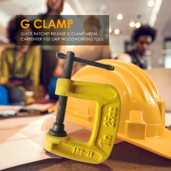 

Heavy Duty G Clamp 1-3inch Heavy Duty Quick Ratchet Release G Clamp Metal Carpenter Vise Grip Woodworking Tool Handyman