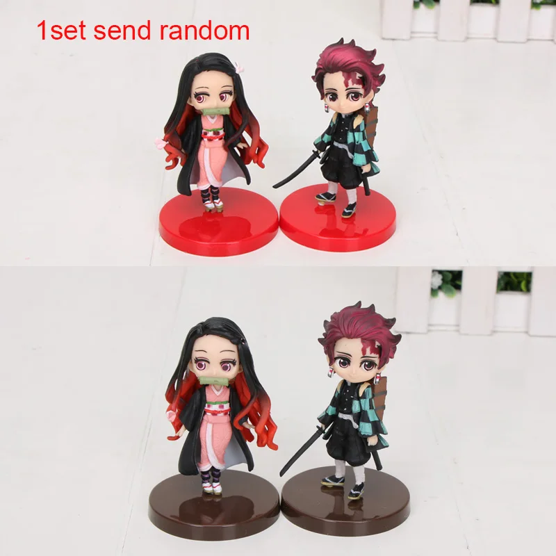 1 opp bag Q Posket фигурка демона убийца Kimetsu No Yaiba Tanjirou Kamado Nezuko Agatsuma Tomioka Giyuu Hashibira Inosuke фигурка модель игрушки - Цвет: 1 opp bag