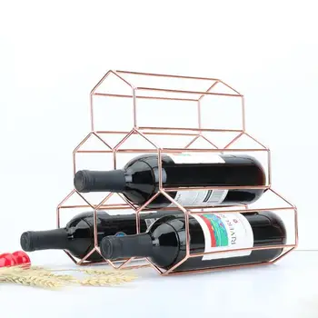 

Quality Metal Wine Bottle Holders Creative Practical Living Room Decorative Cabinet Red Wine Display Storage Racks Non-Folding
