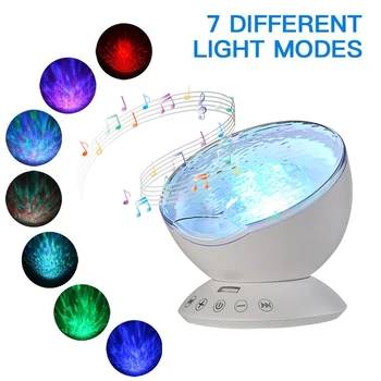 

Elecstars USB Lamp LED Night Light Galaxy Projector Ocean Wave Projector Remote Control Ocean Wave with 12 LED 7 Color Changing