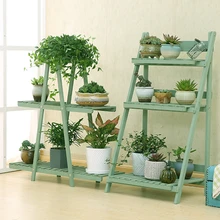 Деревянная лестница для заземления, домашний балкон, гостиная, многоэтажная, оригинальная, Цветочная стойка, для помещений, зеленая, Луо, полка для цветочных Горшков