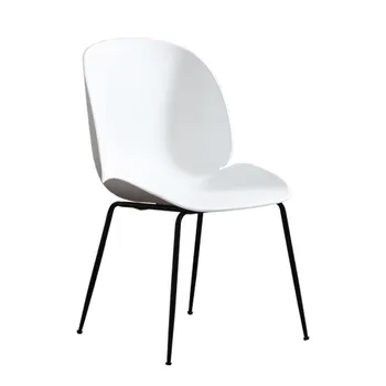 

Negotiating table and chair combination plastic dining chair reception visitor exhibition chair office home back white chair sim