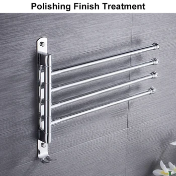 

Bathroom Towel Bar 2/3/4/5 Swing Arms Stainless Steel towel Hanger with Hook Wall Mount Rotating Towel Rail bathroom accessories