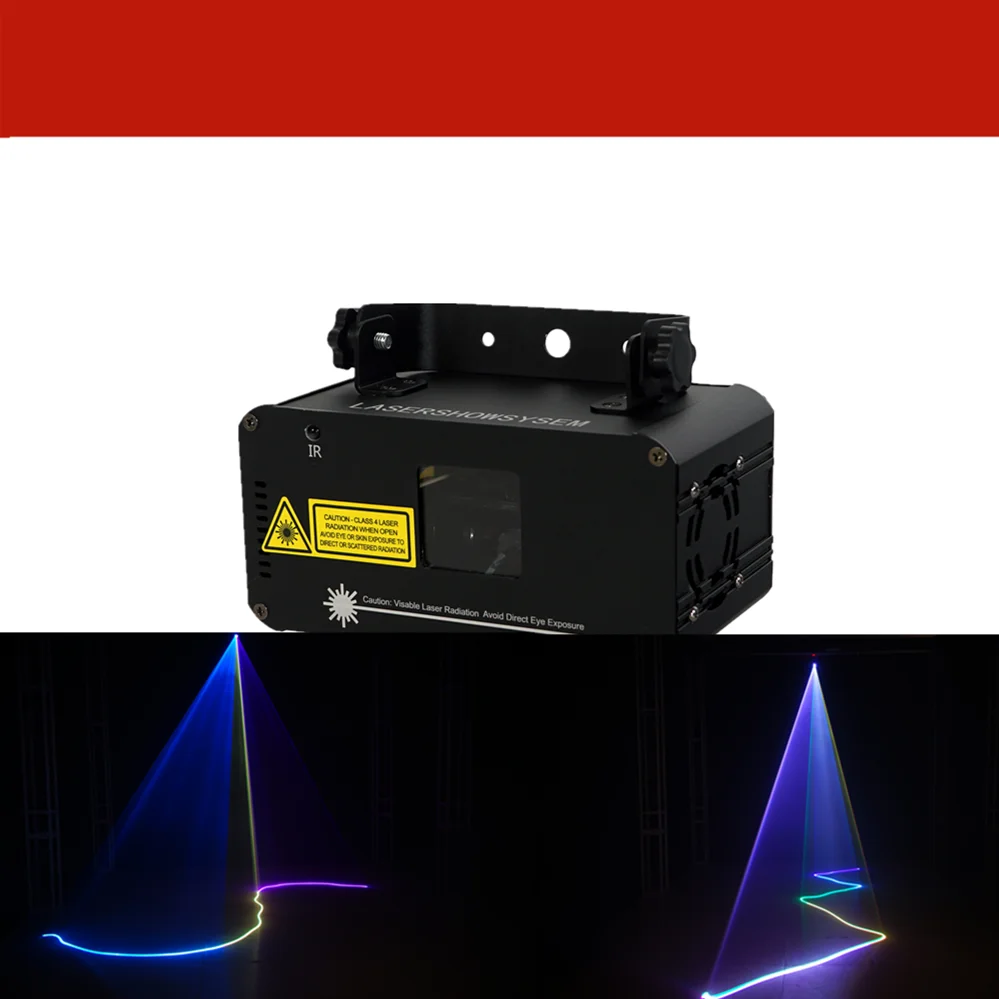 

Лазерный линейный сканер DMX512, RGB, 400 МВт, с дистанционным управлением