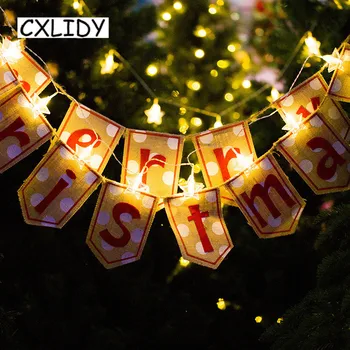 

Christmas Letter Bunting and 6M LED Christmas Star String Wedding Party Light For Christmas Tree Decoration Ornament aa128