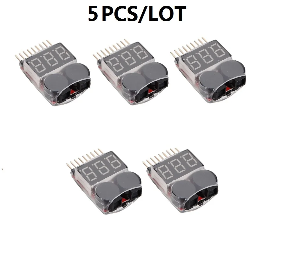 5 шт./лот монитор напряжения 3 7-30 в 1-8S Lipo/li-ion/Fe батарея напряжение 2в1 тестер низкий