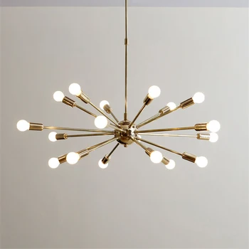 

Vintage Brass Sputnik Pendant Lights Modern Light Pendant Lamp Living Room Home Deco Hanging Light Kitchen Fixture Luminaire Art