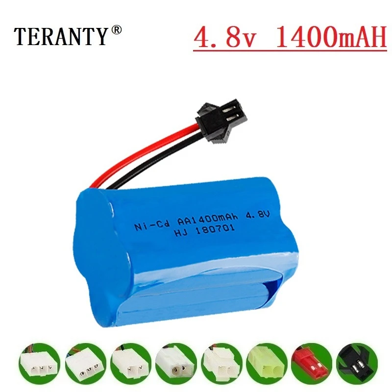 1400mah 4,8 v перезаряжаемая батарея для радиоуправляемых игрушек машинки танки роботы пистолеты радиоуправляемые лодки NICD батарея AA 4,8 v 1400mah батареи упаковка 20 шт