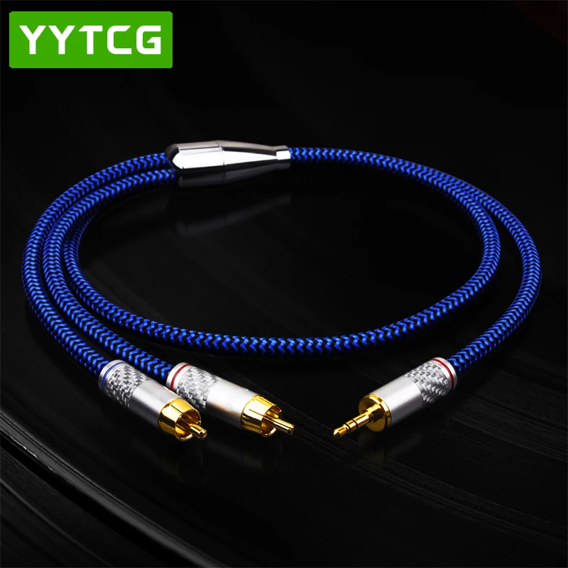 YYTCG Hifi Audio Cable Mini Jack 3 5mm to 2 RCA for Car AUX PC Headphone Mobile 1 8 3 5 to Dual RCA Speaker Cable 1M 2M 3M 5M