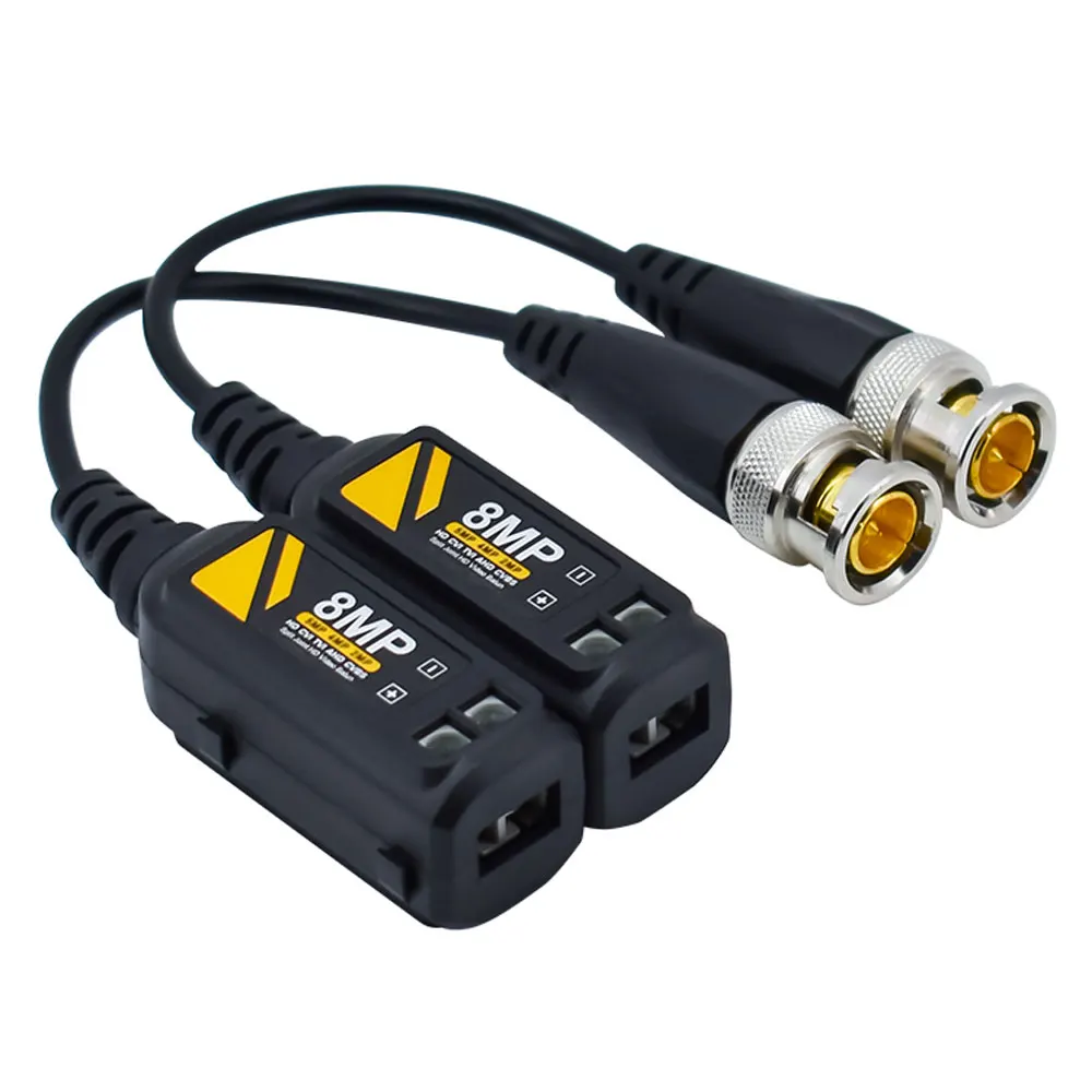 

1pair HD 8MP BNC Video Balun Connector Support HD AHD/CVI/TVI Camera Signal Channel