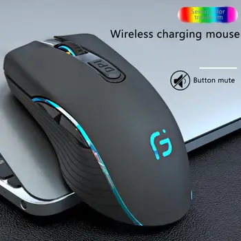 

USB Wireless Mouse 2.4G Receiver 1000/1600/2400DPI Optical Computer Mouse Rechargeable Silent Mice For Office or Gaming