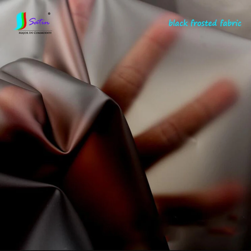 Матовый черный матовый ТПУ перспективный дождевик DIY сумка дизайнерская ткань пластиковая пленка S0706H