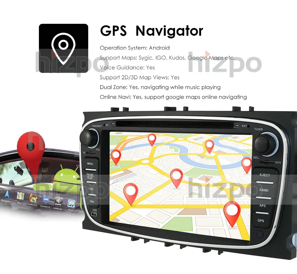 Восьмиядерный 4G Android 10 автомобильный dvd-плеер 2 Din радио gps Navi для Ford Focus Mondeo Kuga C-MAX S-MAX Galaxy Аудио Стерео головное устройство