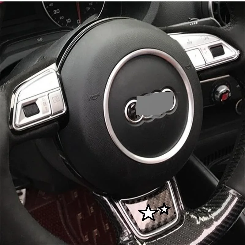 Steering Wheel Automobile Upgraded Chromium Auto Personalized Car Styling Modification Accessories Covers 17 18 19 FOR Audi A3