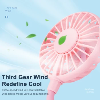 

Flexible Mini Aromatherapy Clip Fan USB Rechargeable Handheld Electric Desk Fan with Colorful Night Light 3 Speeds Settings