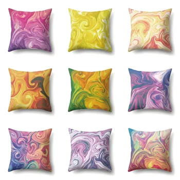 

Simple Abstract Fluid Disorder Sofa Hug Pillowcase Painting Pattern Printing Decorative Room Cushion Cover