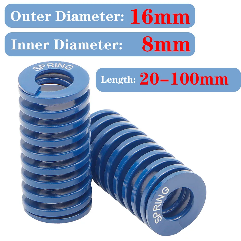 4 Pieces Blue Compression Mould Die Spring 16mm Outer Diameter 20-100mm Length Light Load TL | Обустройство дома