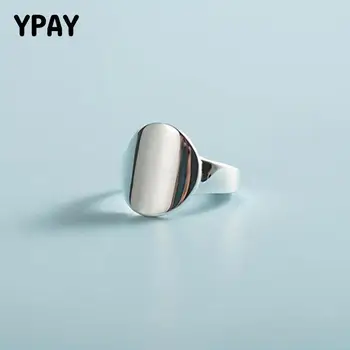 

YPAY 100% Solid 925 Sterling Silver Adjustable Ring Finger Unisex Women Smooth Open Rings Fine Jewelry Gift Drop Shipping YMR479
