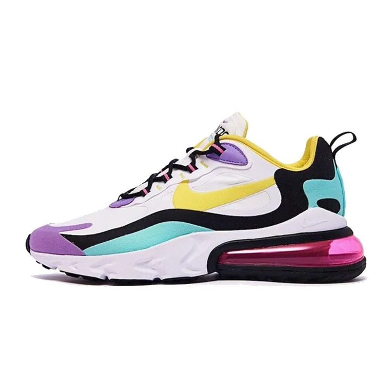 Мужские кроссовки для бега Nike Air Max 270 React, амортизирующие, амортизирующие, удобные, легкие, для фитнеса, модные, сочетающиеся цвета, AO4971