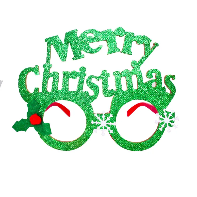 Новогодние очки подарки рождественские украшения вечерние украшения для дома Декор Рождественская елка Санта Клаус Олень снеговик - Цвет: SD004-05