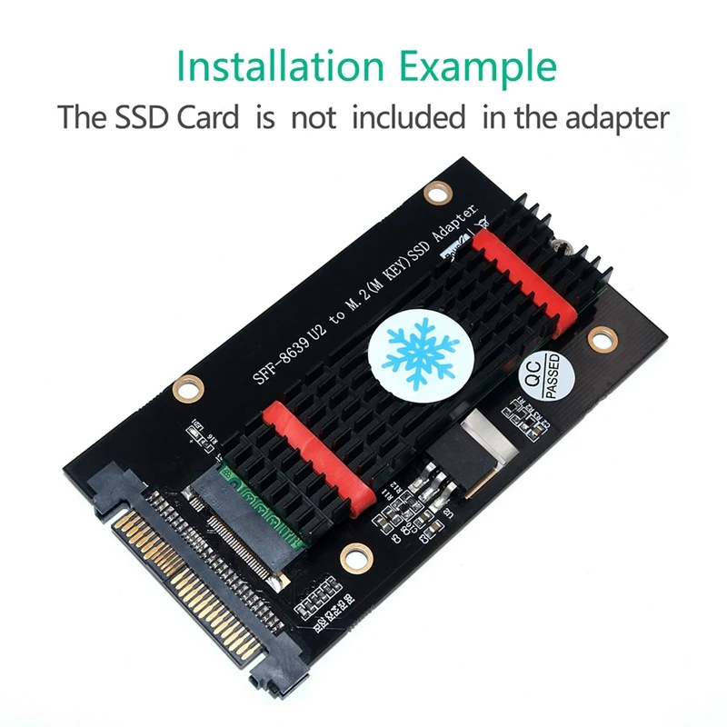 Добавить на картах M.2 SSD в U2 адаптер NVME M.2 SSD U2 карта ключ M с черным радиатором