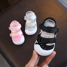 Летние детские обувь для малышей для девочек мальчиков повседневная обувь Нескользящая дышащая высокое качество дети анти-столкновения обувь