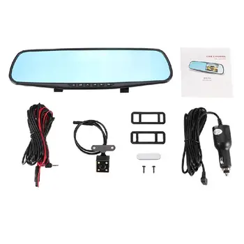 

Hd Reversing Image Single And Double Lens Camera 4.3 Inch Rearview Mirror 1080P Driving Recorder Car Supplies
