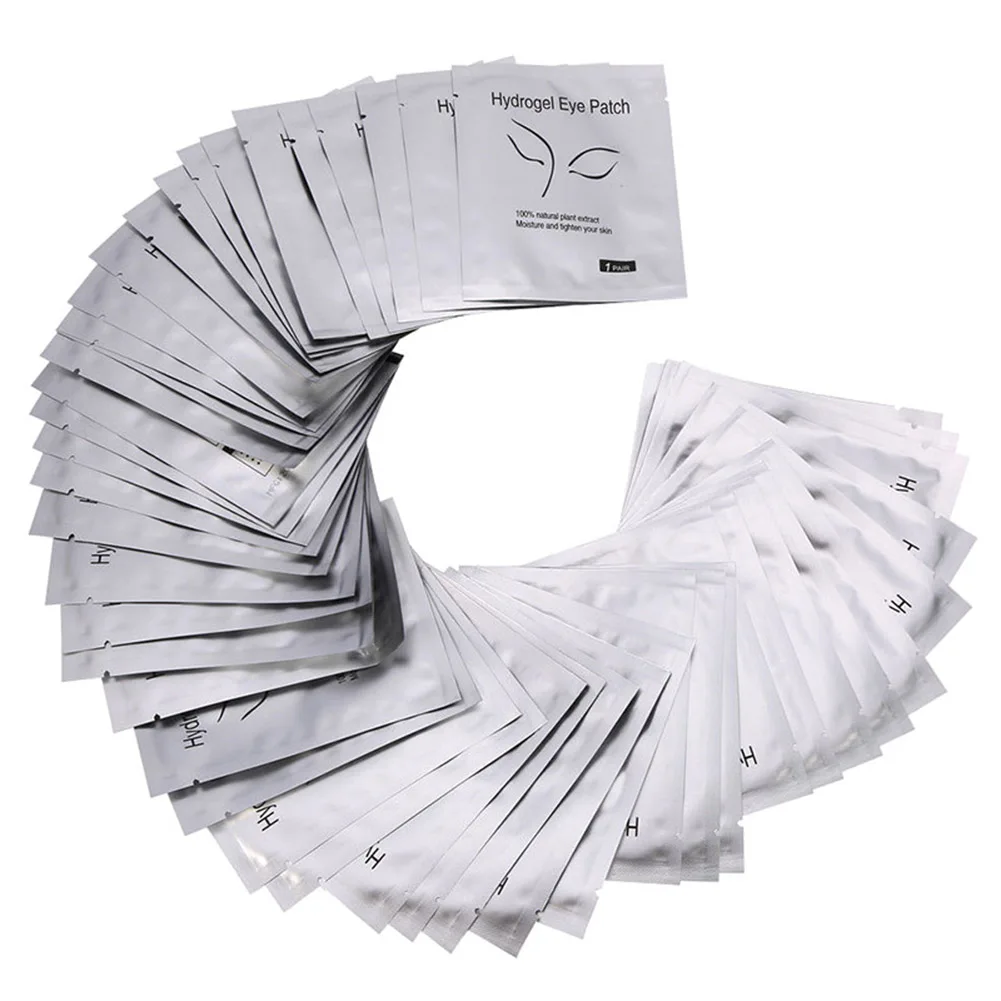 50pcs 50/100/200 пар накладки для глаз без ворса гель для ресниц маска накладки Ресницы Наклейки для удлинения - Цвет: 50pcs