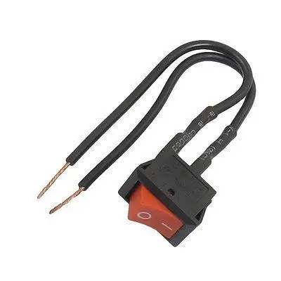 

AC 6A/4A/10A/36A 250V 2 Wired Red Button SPST On/Off Snap in Rocker Switch