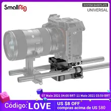 Smallrig universal 15mm sistema de suporte ferroviário placa de base (arca-padrão suíço) para câmeras dslr-2092