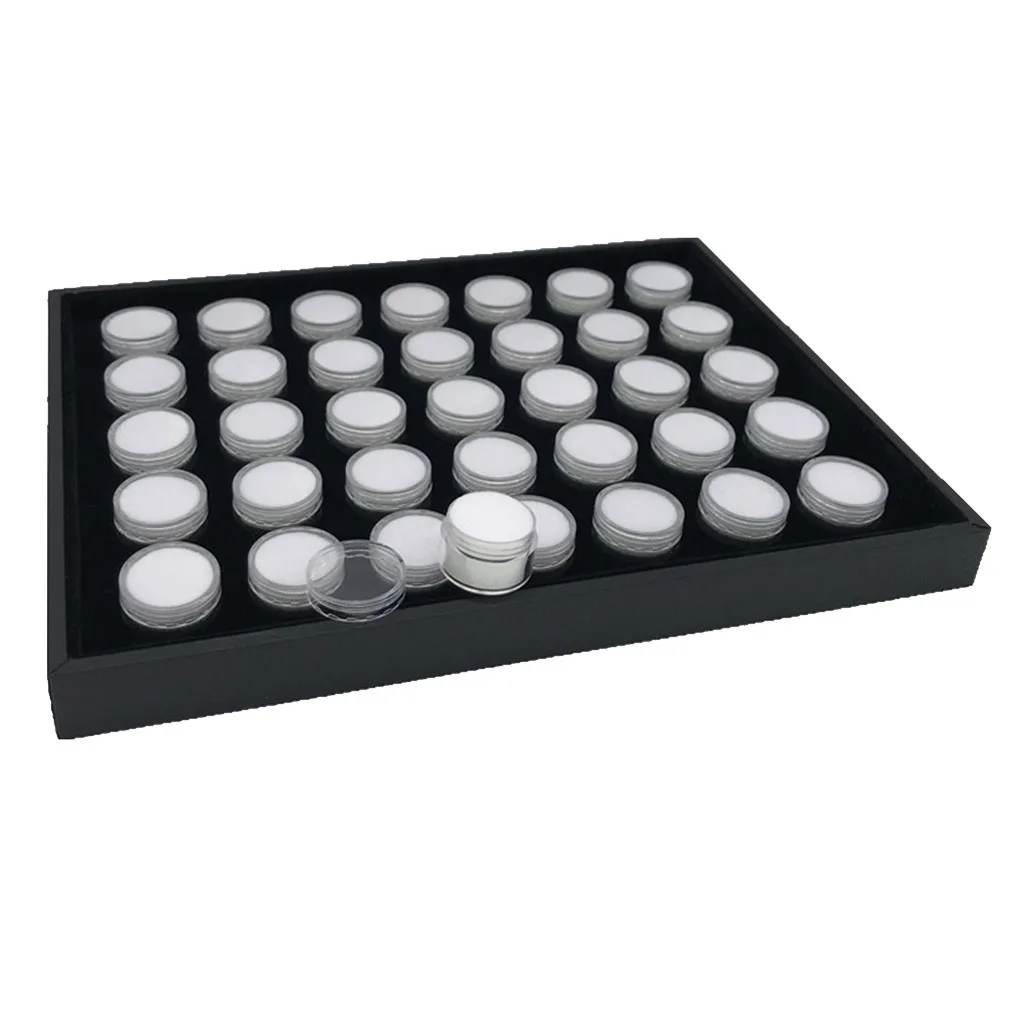 

Display Tray Jewelry Box White Black Foam Gem Jars Insert Gemstone Storage Jewelry Display