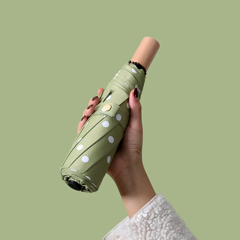 

Manual Umbrella Vinyl Creative Fresh Chinese Umbrella Polka Dot Sunny Umbrella