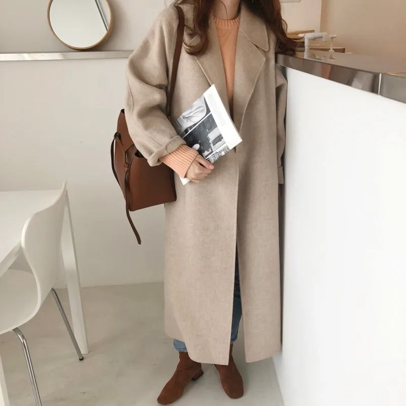 black puffer coat womens Women Winter Long Overcoat Outwear Coat Loose Plus Size Cardigans Long Sleeve Manteau Femme Hiver Elegant white bubble coat