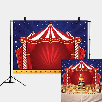 

Birthday Carnival Photography Backdrop Red Tent Circus Party Banner amazing show background Photo Studio shooting Booth XT-4567