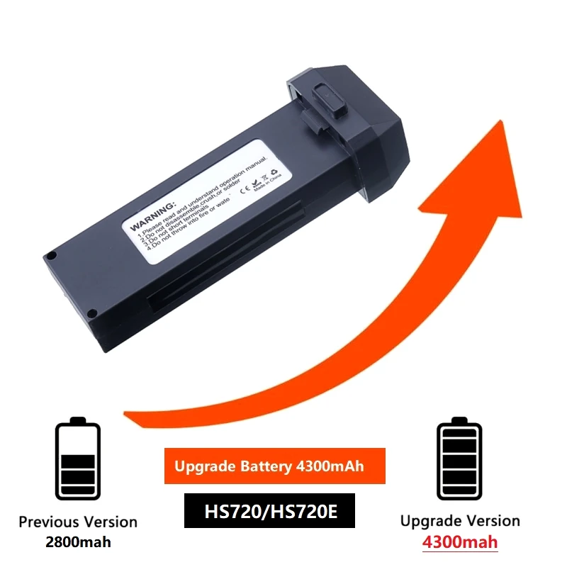 Description Picture 2 of itemUpgrade 7.4V 4300mah Lithium Battery for HS720 HS720E Folding Brushless Quadcopter Accessory Remote Control UAV Drone Battery